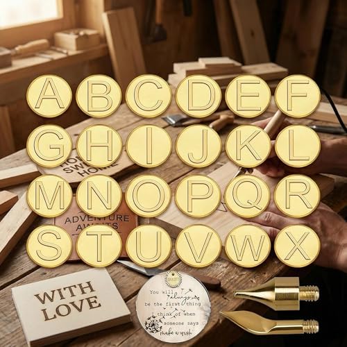 26-Piece Wood Burning Letter Tips Set - Image 3