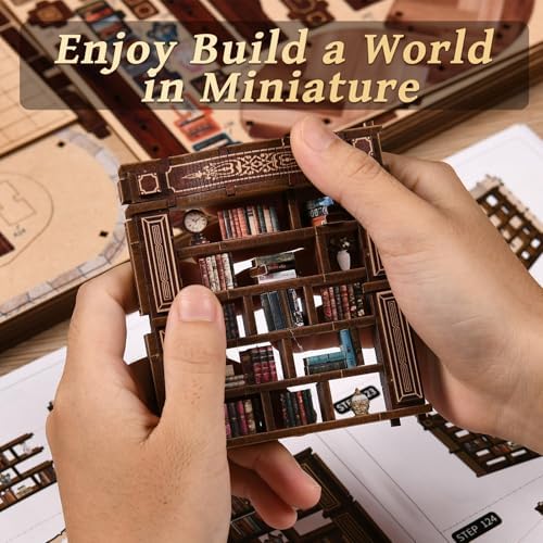 DIY Book Nook Kit for Adults, Miniature House Kit, Dream Bookstore - Image 5