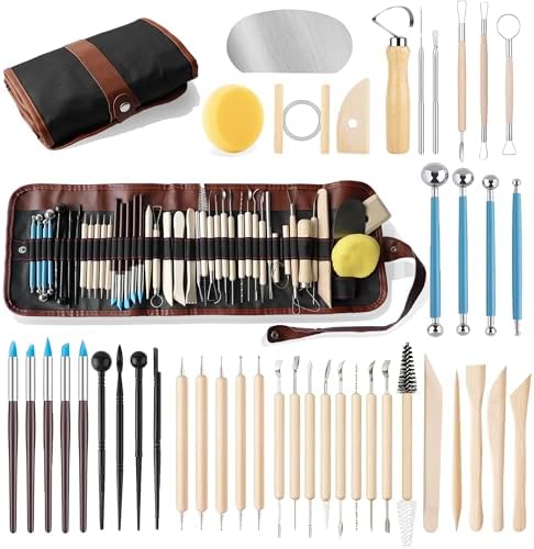 CeeVian Pottery Sculpting Tools Set 43PCS Clay Carving Tools by CeeVian