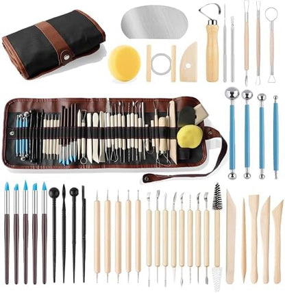CeeVian Pottery Sculpting Tools Set 43PCS Clay Carving Tools by CeeVian