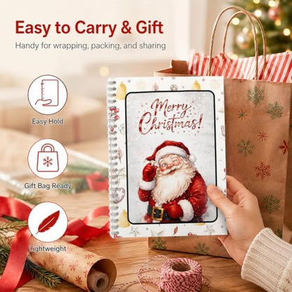 Christmas Gift Card Book, 5x7 Holiday Gift Booklet, DIY Spiral-Bound Merry Christmas College Survival Kit, 10-Page Surprise Greeting Card Book for Cards Cash, Students Graduation Gift - Image 6