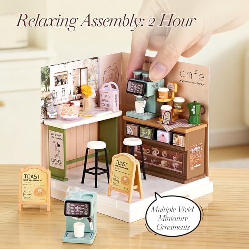 Miniature Coffee Shop DIY Kit with Display Case for Teens & Adults - Image 5