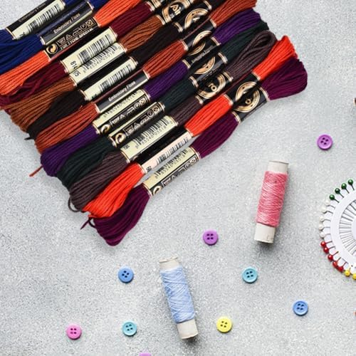 12 Skeins 6 Strands Hand Variegated Embroidery Floss Gradient Cross Stitch Thread Polyester Friendship Bracelet String Yarn Bracelets Threads Bulk for Sewing Knitting Craft Crochet Stitching - Image 7