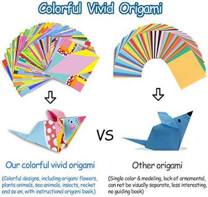 hapray Origami Kit for Kids 5-12, 152 Origami Paper Kit with Origami Book - Image 3