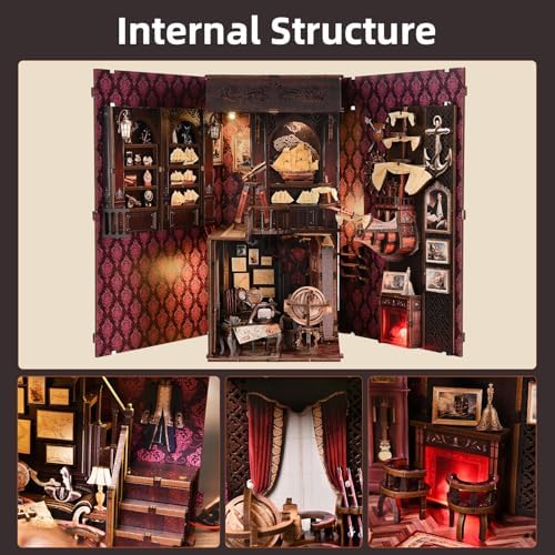 TOYQI Book Nook Kit for Adult, DIY Miniature Dollhouse Kit, Sailboat Models - Image 5
