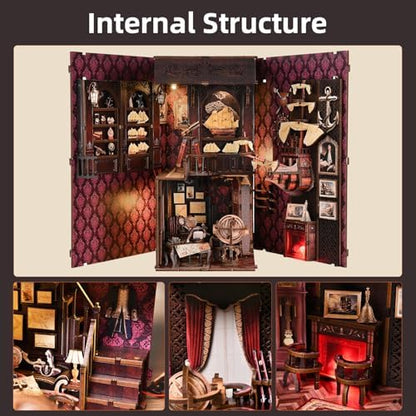 TOYQI Book Nook Kit for Adult, DIY Miniature Dollhouse Kit, Sailboat Models - Image 5