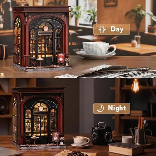 ISSEVE Book Nook Kit, Miniature Booknook Kits Dollhouse Bookshelf Décor - Image 3