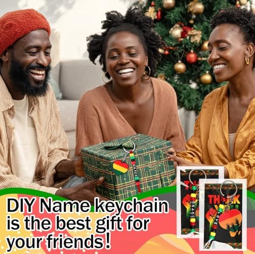 Suncalla 996 Pcs 24 Set Juneteenth Keychain Making Kit DIY 1865 Bead Crafts - Image 6