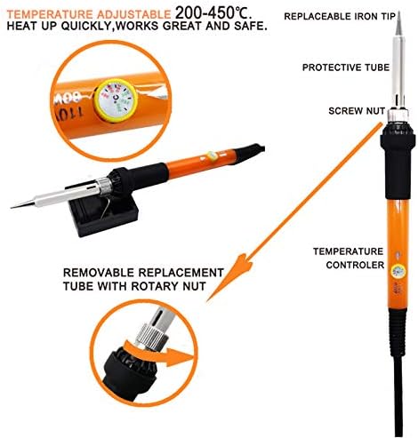 Wood Burning Kit, 110 Pieces Wood Burning Tool with Adjustable Temperature 200-420°C, Professional Wood Burner Pen for Embossing Carving Soldering - Image 3