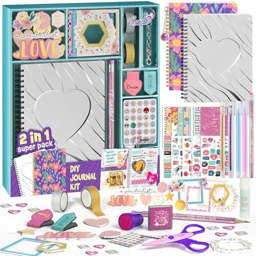 DIY Journal Kit for Girls Ages 8-14, Scrapbook Kit for Teen Tween Girls by Laoese