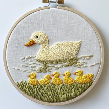 Punch Needle Kit for Beginners, Punch Stitching Kit for Adults, Needle Punch Kits for Adults, A Flock of Ducks – DIY Embroidery Set, Art Craft Tool for All Ages, Ideal for Home Decor & Gifts by Unknown