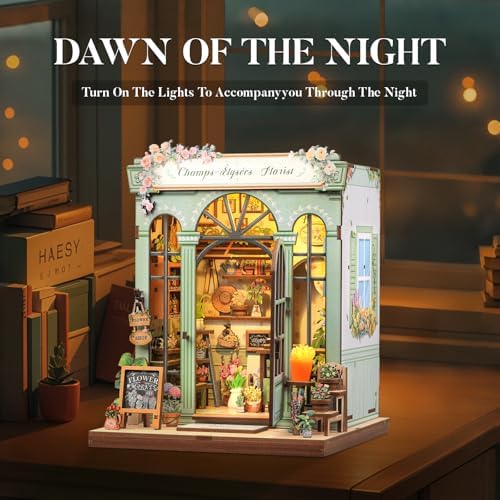 Fsolis Book Nook Kit DIY Miniature House (Champs-Élysées Florist) - Image 4