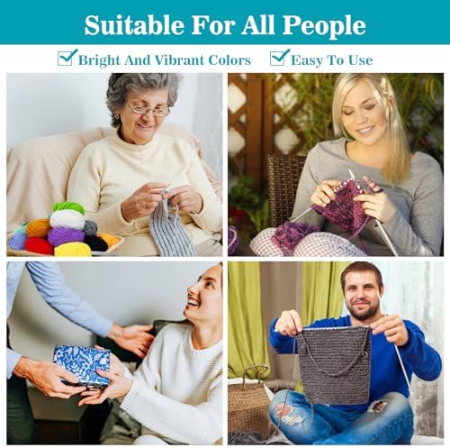 MAQIHAN 15x20g Acrylic Yarn for Crocheting - Soft Knitting Yarn for Crafts - Image 2