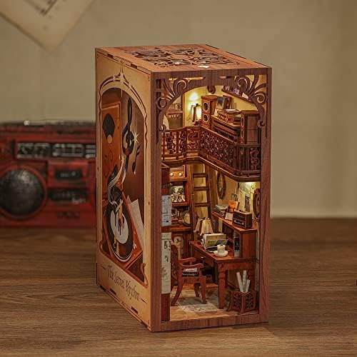 CUTEBEE Book Nook Kit - DIY Miniature House Kit for Adults and Teens, Dollhouse Booknook Tiny House Model Build Bookshelf Decor, Gifts for Family, Friends - Image 2