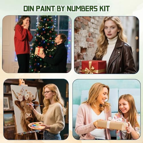 ICYANART Cow Paint by Numbers Kit for Adults, Adult Paint by Number Kits - Image 7