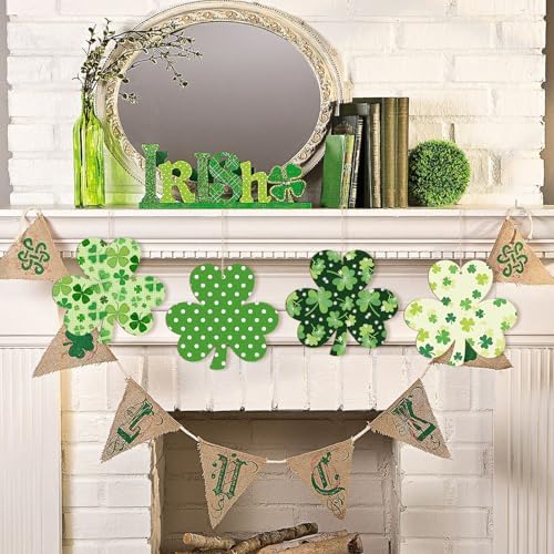 Wooden Shamrock Ornaments to Paint St. Patrick's Day Decoration Cutouts Unfinished 24PCS 3.15 Inches, DIY Blank Unfinished Wood Discs Ornament for Home Farmhouse Crafts Hanging Spring Decorations - Image 3