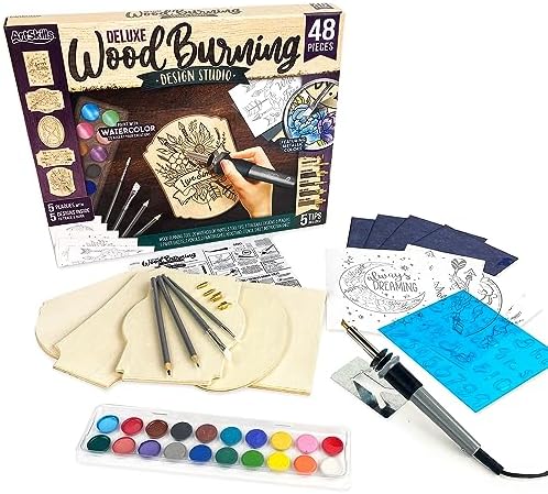 ArtSkills Wood Burning Kit for Beginners - 48 Piece Woodburning Gift Set by ArtSkills