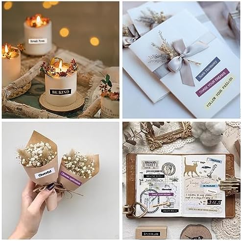 PRSTINCOL 2370 Pcs Word Stickers for Journaling,40 Sheets Quote Stickers Gold Foil Small Talk Stickers for Junk Journal Craft,Scrapbooking Supplies Making - Image 3