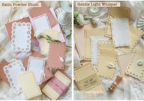 60Pcs Lace Textured Scrapbook Paper Kit, Hollow Rice Decoupage Paper - Image 6