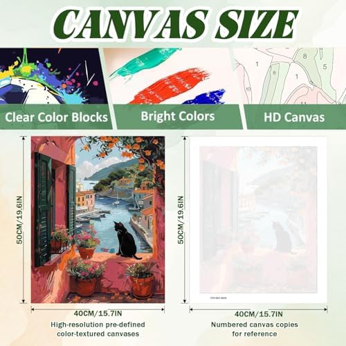 ICYANART Landscape Paint by Numbers Kit for Adults, Paint by Number Kits - Image 4
