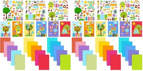 Outus 15 Pcs Card Making Kits for Kids, Handmade DIY Greeting Cards by Outus