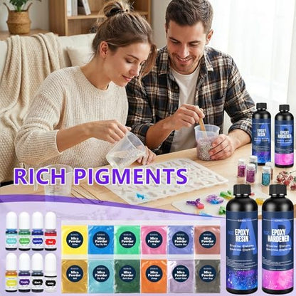 KISREL 18OZ Epoxy Resin Kit, Resin Kit with Alphabet Molds and Supplies - Image 7