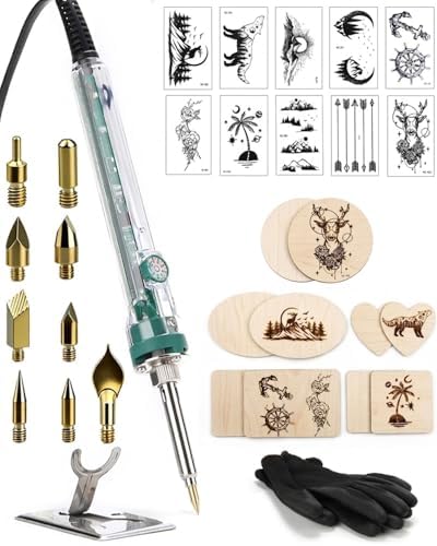 BIAJIYA 32Pc Wood Burning Kit for Adults Beginners by BIAJIYA