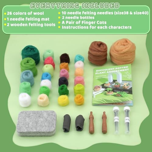 Yizzvb Needle Felting Kit, 6 Pcs Wool Felting kit Felting Tools - Image 3