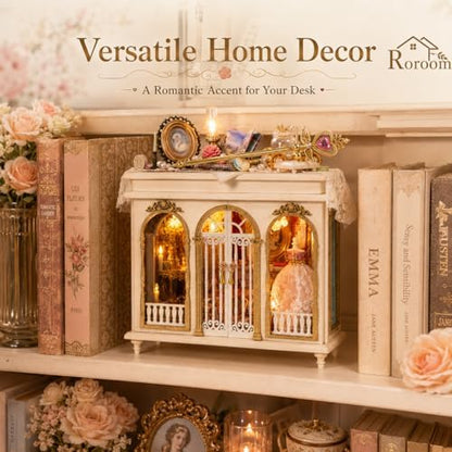Roroom DIY Miniature House Kit, Dreamy Vanity Room Dollhouse Kit - Image 4