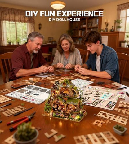 Spilay Book Nook Kit for Adults, Forest Adventures DIY Miniature House Kit - Image 6