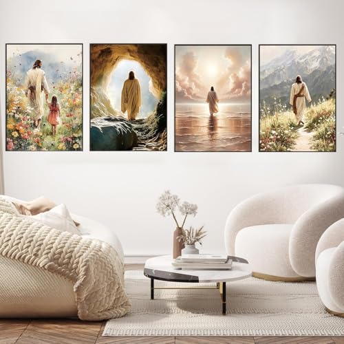 3 Pack Jesus Paint by Numbers Kit for Adults Beginner (Without Frame) - Image 3