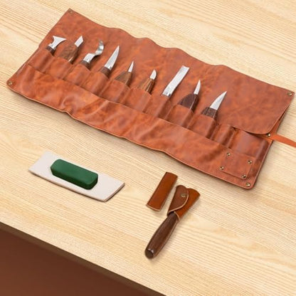 IMYMEE Wood Carving Tools Deluxe-Whittling Knife,Wood Carving Kit,Wood Whittling Kit for Beginners,Spoon Carving Kit,Woodworking Tools Set Large Wood Carving Knife Set - Image 4