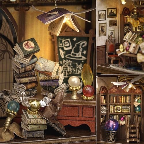 DIY Miniature House Kit with Furniture, Opened & Closed Mini Cube Dollhouse - Image 6
