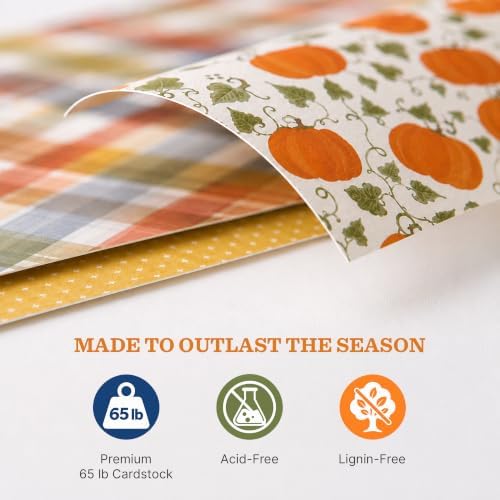 Echo Park Fall Collection Kit, Scrapbook Paper & Sticker Set - Image 6