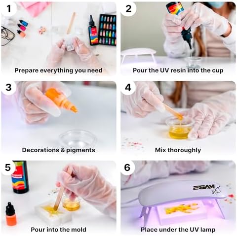 ESAM Group UV Resin Jewelry Making Kit for Kids, Teens & Beginners - Image 4