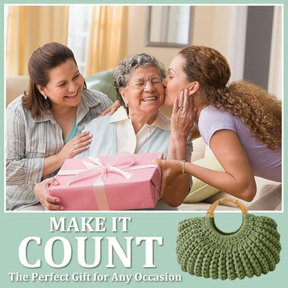 BEUNITONE Crochet Bag Kit for Adults Crochet Bag with Step-by-Step Video Tutorials Crochet Kit for Beginners Complete Crochet Supplies to Make a Bag DIY Crochet bags for Crocheting Lovers Crochet Gift - Image 5