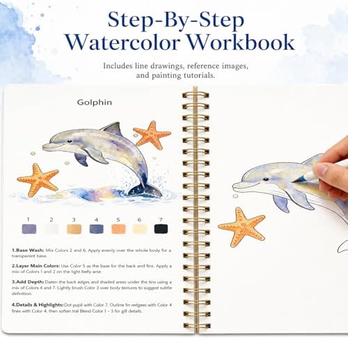 Watercolor Workbook for Adults, Beginners & Teens with 72 Paint Colors - Image 5