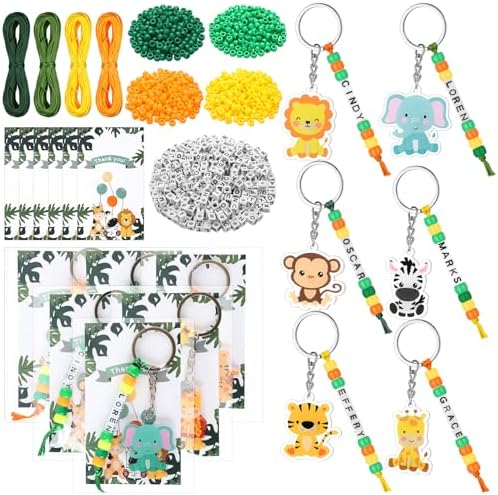 Suncalla 984 Pcs 24 Set Jungle Safari Animal Keychain Zoo Making Kit DIY by Unknown