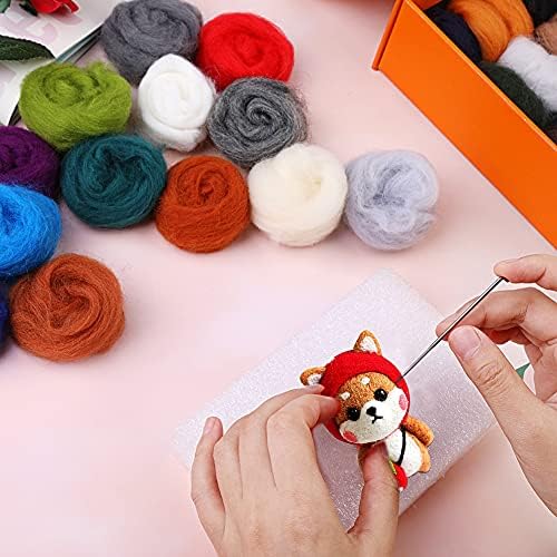 Mayboos 30 Colors Wool Roving for Needle Felting, Needle Felting Wool - Image 5