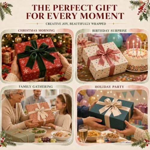 EIOLUIK Christmas Watercolor Workbook Set - 12 Paintings, 16 Paints, 3 Brushes - Image 7
