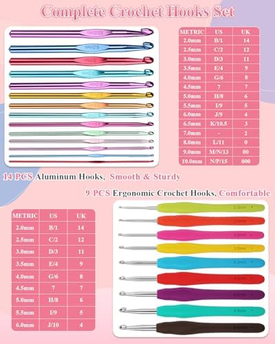 Aeelike Crochet Kit for Beginners Adults, Complete Yarn Kit, Pink - Image 5