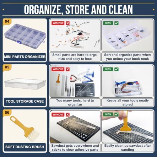 LOPASA Book Nook & Miniature House Assembly Tool Kit for Starter - Image 3