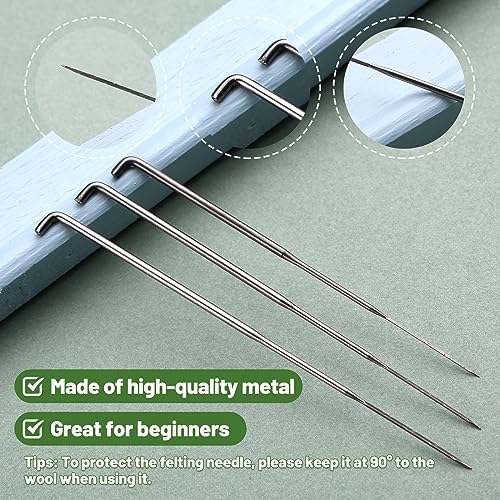 Yizzvb Needle Felting Tools, 4 Sizes Felting Needles with Needle Bottle Felting Tool Holders, Complete Needle Felting Tools Kit Needle Felting Supplies for Beginner Professional (Pack of 3) - Image 5