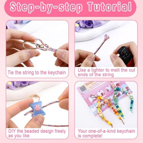 TOHONGADON 2200 PCS DIY Bag Charm Kits,Assorted 8 Color,with Video Tutorial - Image 5