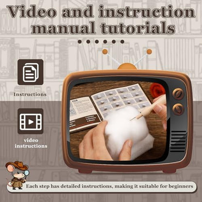 Mayboos Needle Felting Kit, Mouse Animal Needle Felting Beginner Kits - Image 3