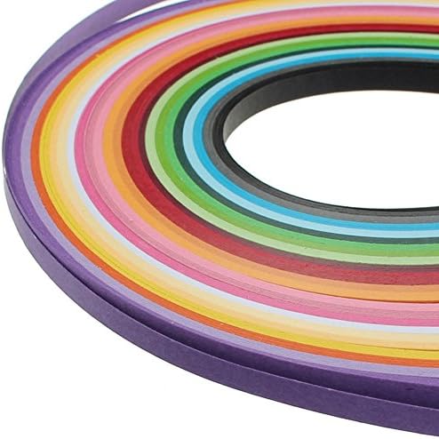 ODETOJOY Quilling Paper Strips 7mm 26 Colors 260 Strips Set DIY Origami Paper Quilling Art Length 39cm - Image 4