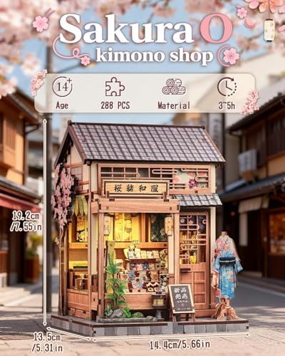 CUTEBEE Book Nook, DIY Miniature House Kit, Japanes Decor Booknook - Image 2