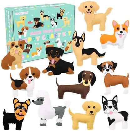 CiyvoLyeen Puppy Sewing Kit for Kids –Fun Plush Toy Sewing for Girls & Boys – DIY Felt Craft Gift Set Ages 7 8 9 10 11 12 by CiyvoLyeen