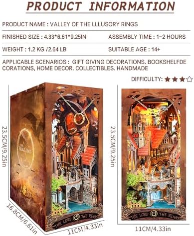 Spilay Book Nook Kit for Adults, Magic Miniature House Building Kit - Image 2