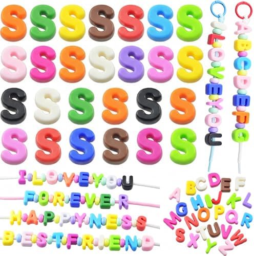 Large Letter Beads 26 Pcs 20mm 3D Paracord Beads Acrylic Colorful Bubble Big Alphabet Bead 6mm Large Hole Chunky Letter Bead for Keychains Purse Bag Charm Kit Backpack (26, Large Letter Beads S) by KJMLDIY